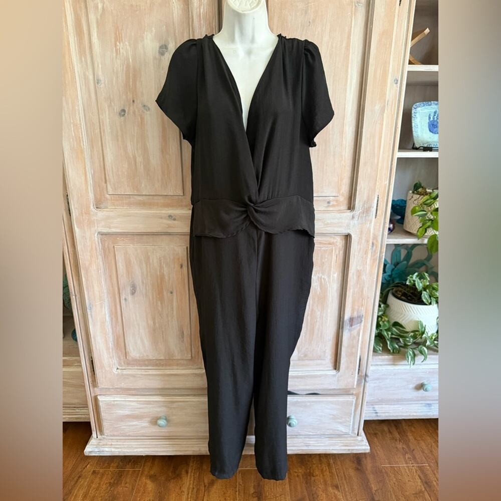 Amadi Anthropologie Black Pants Jumpsuit Outfit Women’s Large NEW